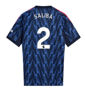 Arsenal William Saliba #2 Bortatröja 2025-26 Kortärmad